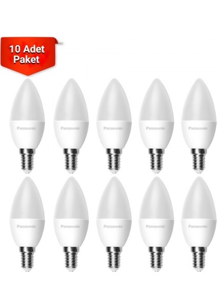 4.9W LED Ampul E14 Duy Beyaz Işık 10'lu Paket