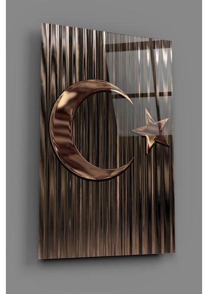 Türk Bayrağı Cam Tablo 2 (Not:3 Boyutlu ve Kabartma Değildir) fiyatları