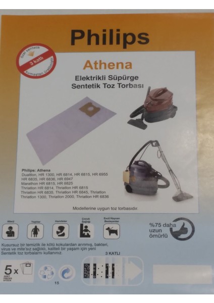 Athena Yıkamalı Sentetik 5 Li