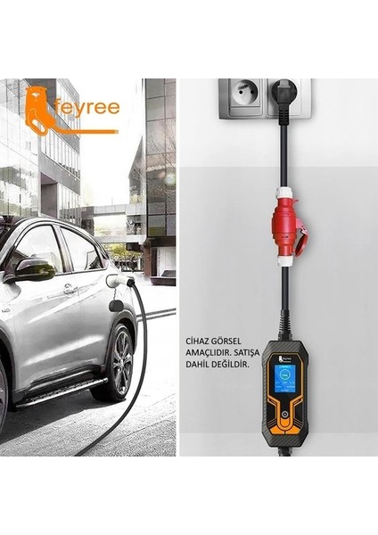 Ev Charger Elektrikli Araç Şarj Kablosu Trifaze Monofaze Dönüştürücü Ev Tipi Priz Adaptörü 5X32 To Monofaz