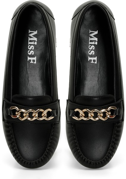 DS21071T 4fx Siyah Kadın Loafer