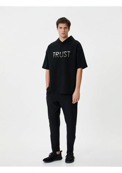 Sweatshirt Eşofman Üstü Baskılı Kapüşonlu Kısa Kollu fiyatları