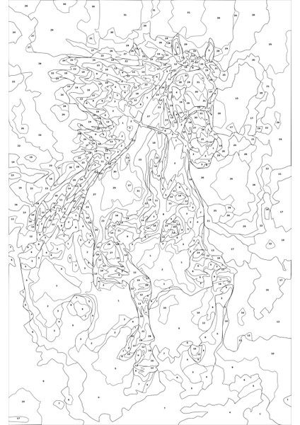 Lule Hobby Sayılarla Boyama Seti Asil At-1 60x75 cm