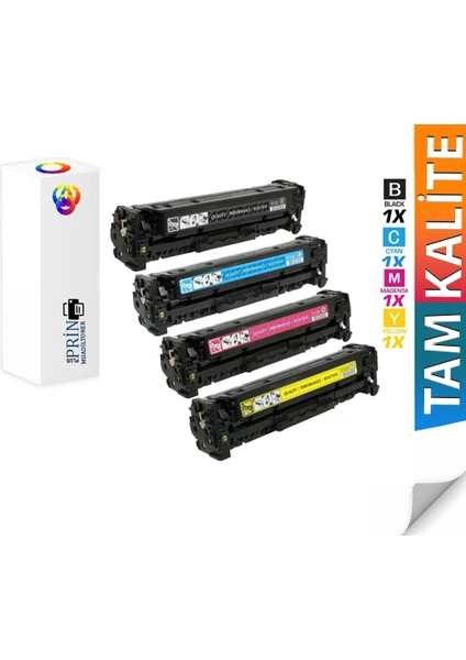 Plusprint Hp Laserjet Pro 300 Color Mfp M375NW 4 Renk Muadil Toner 305A-CE410 Renkli