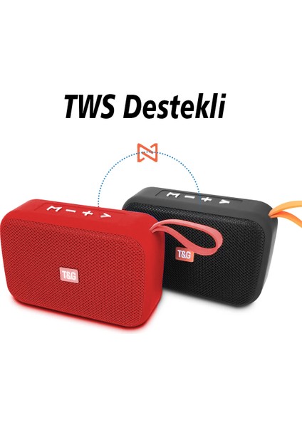 TG506 USB Sd Kart Fm Radyolu Bluetooth Destekli Taşınabilir Wireless Hoparlör  Ses Bombası Şarjlı