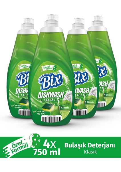 Elde Bulaşık Deterjanı Elde 4 x 750 ml Klasik