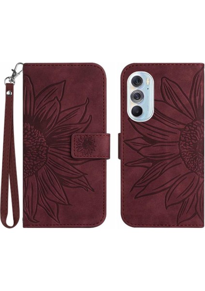 Motorola Kenar 30 Pro Flip Cüzdan Telefon Kılıfı Için Kılıf Lüks Pu Deri (Yurt Dışından)