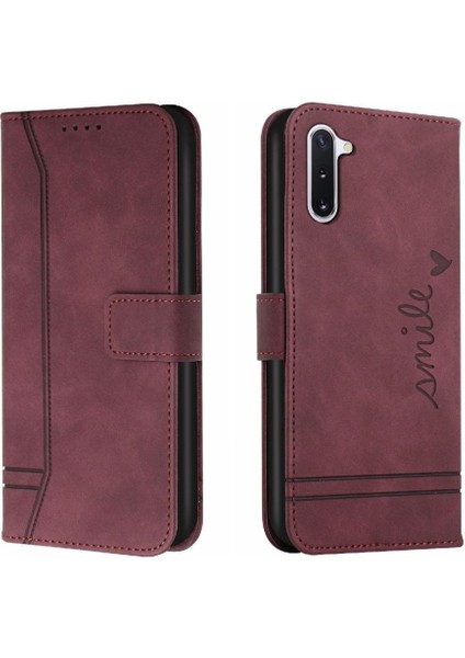 Samsung Galaxy Not 10 Için Telefon Kılıfı El Kayışı Flip Folio Cüzdan Kart Pu (Yurt Dışından)