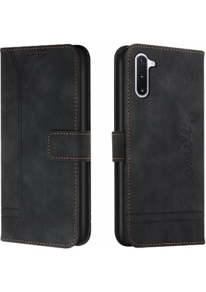 Samsung Galaxy Not 10 Için Telefon Kılıfı El Kayışı Flip Folio Cüzdan Kart Pu (Yurt Dışından)