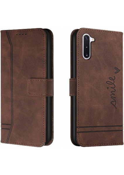 Samsung Galaxy Not 10 Için Telefon Kılıfı El Kayışı Flip Folio Cüzdan Kart Pu (Yurt Dışından)