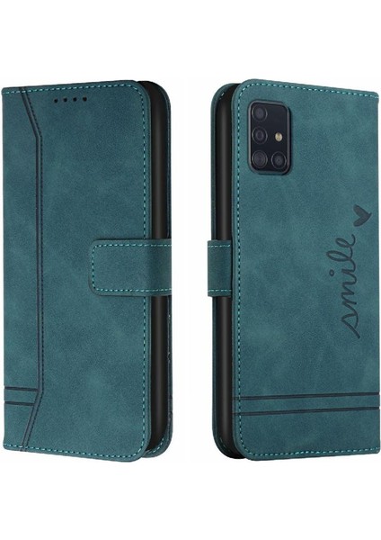 Telefon Kılıfı Için Samsung Galaxy A71 5g Kart Yuvaları Kapak Flip Folio Cüzdan Pu (Yurt Dışından)