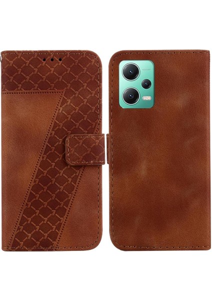 Telefon Kılıfı Için Xiaomi Poco X5 Kabartmalı Desen Kart Yuvası Fonksiyonu Flip Pu (Yurt Dışından)