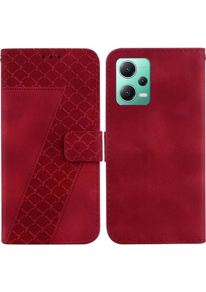 Telefon Kılıfı Için Xiaomi Poco X5 Kabartmalı Desen Kart Yuvası Fonksiyonu Flip Pu (Yurt Dışından)