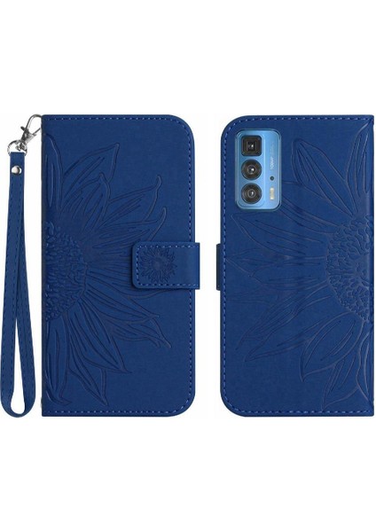 Motorola Kenar 20 Pro Için Kılıf Kart Yuvaları Tutucu ile Kısa Kayış Kabartmalı (Yurt Dışından)