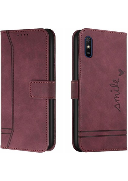 Telefon Kılıfı Için Xiaomi Redmi 9A Kart Yuvaları Kapak Çevirin Folio Cüzdan Manyetik (Yurt Dışından)