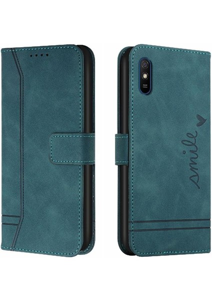 Telefon Kılıfı Için Xiaomi Redmi 9A Kart Yuvaları Kapak Çevirin Folio Cüzdan Manyetik (Yurt Dışından)