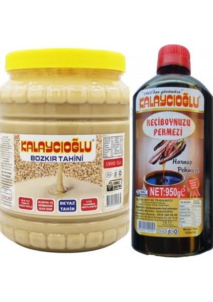 Bozkır Beyaz Tahin 1900 gr - Keçiboynuz (Harnup) Pekmezi 950 gr
