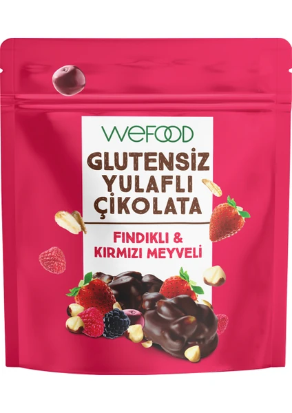 Glutensiz Yulaflı Çikolata Fındıklı & Kırmızı Meyveli 40 gr 8683347035038