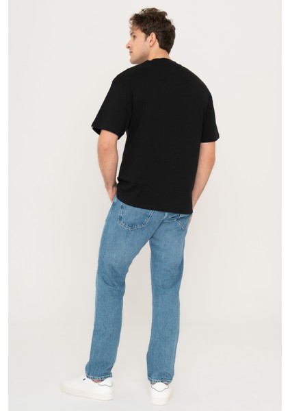 O Yaka Rahat Kesim Siyah Erkek T-Shirt 12255604 fiyatları