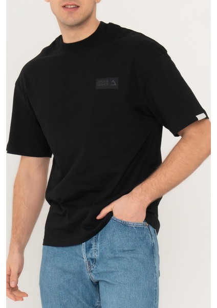 O Yaka Rahat Kesim Siyah Erkek T-Shirt 12255604 modelleri