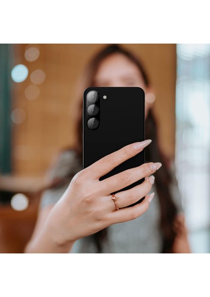 Mtk Moveteck Galaxy A15 Kamera Koruyucu Lens Camı Siyah Çerceveli Tam Kaplar Temperli Cam