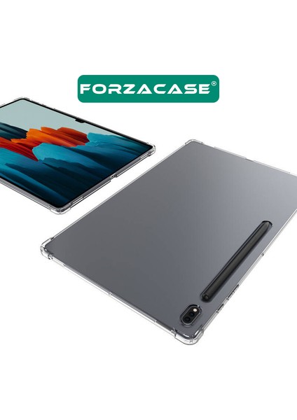 Samsung Galaxy Tab S7 Plus 12.4’’ ile Uyumlu Anti Shock Silikon Kılıf Şeffaf - FC014