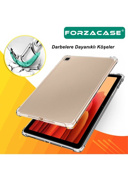 Samsung Galaxy Tab S7 Plus 12.4’’ ile Uyumlu Anti Shock Silikon Kılıf Şeffaf - FC014