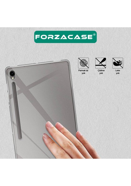 Samsung Galaxy Tab S9 X710 Için Silikon Kılıf + Temperli Cam Ekran Koruyucu - FC013