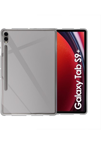 Samsung Galaxy Tab S9 Plus 12.4 Inch ile Uyumlu Silikon Kılıf Buzlu Şeffaf - FC013
