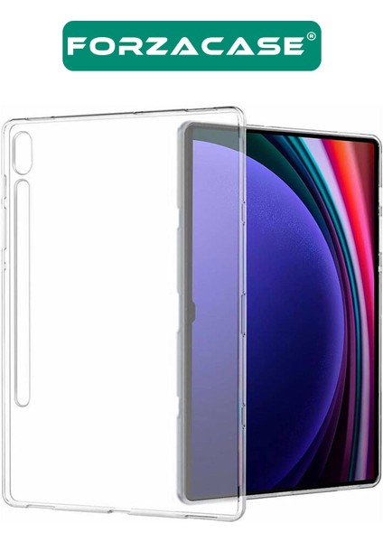 Samsung Galaxy Tab S9 Plus 12.4 Inch ile Uyumlu Silikon Kılıf Buzlu Şeffaf - FC013