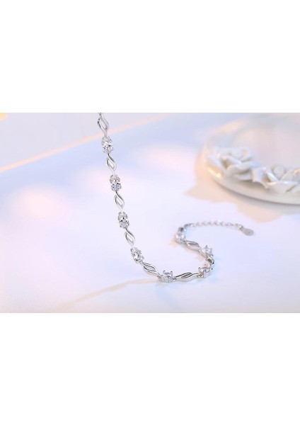 925 Ayar Gümüş Taşlı Ayarlanabilir Kadın Bileklik modelleri