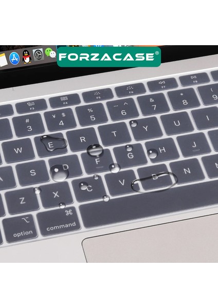 Apple Macbook 16’ Touch Bar A2141 Silikon Klavye Koruması Şeffaf Eu / Türkçe- FC338 modelleri