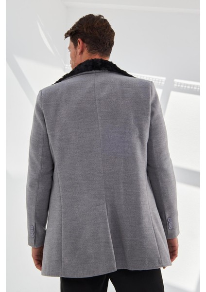 Erkek Dar Kesim Uzun Kaşe Kaban modelleri