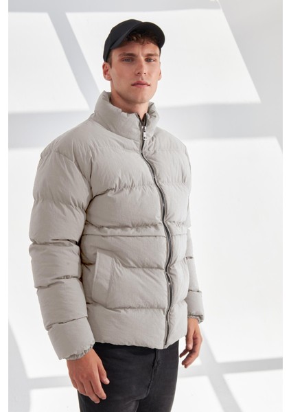 Su ve Rüzgar Geçirmez Erkek Şişme Mont