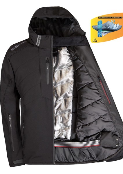 Su ve Rüzgar Geçirmez Termal Softshell Erkek Mont