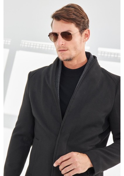 Erkek Dar Kesim Uzun Kaşe Kaban fırsatları