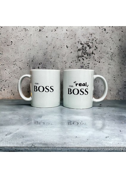 Boss Baskılı Ikili Kupa