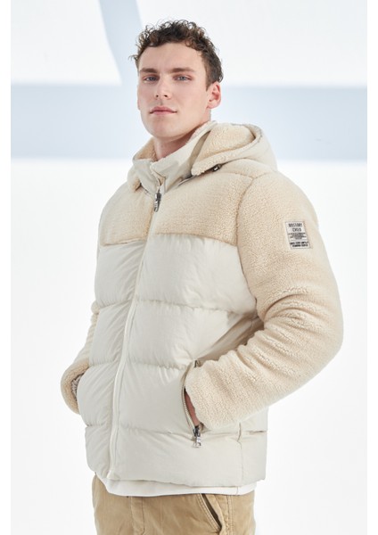 Su Geçirmez Erkek Kapüşonlu Şişme Mont