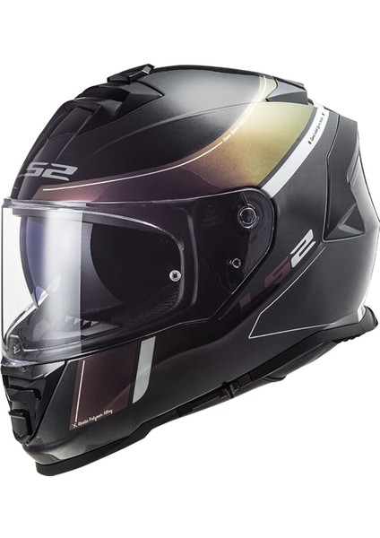 Storm 2 Velvet Fullface Güneş Vizörlü Mat Siyah-Gökkuşağı Kask