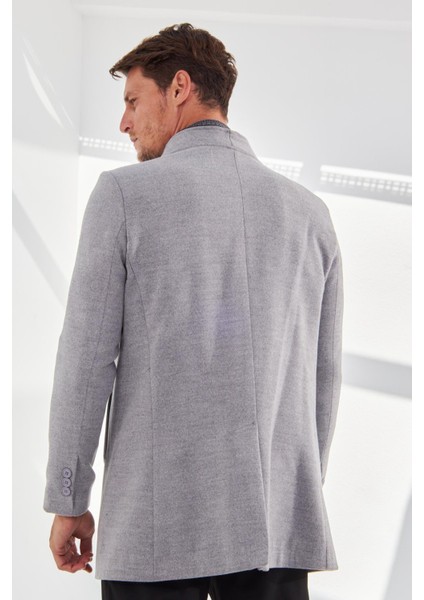 Erkek Dar Kesim Uzun Kaşe Kaban modelleri