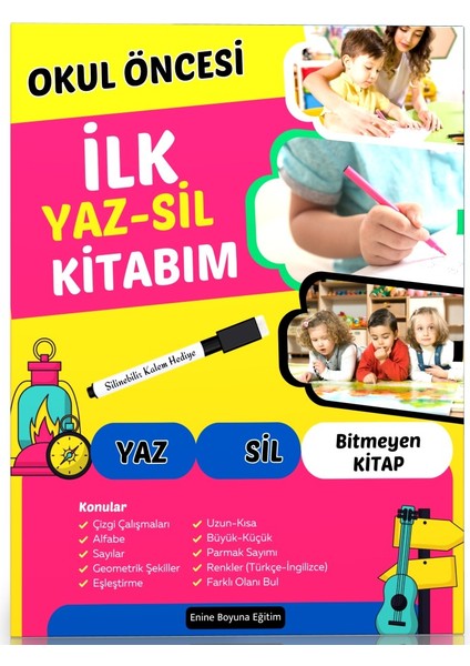 Okul Öncesi İlk Yaz-Sil Kitabım