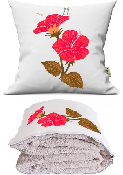 Japon Gülü Tv Battaniyeli Opsiyonel Dekoratif Kırlent