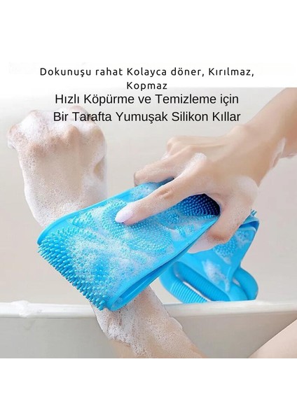 Banyo Sırt Kesesi Çift Taraf Kullanımlı Silikon Duş Lifi Fırçası, Sırt Temizlik Palası modelleri