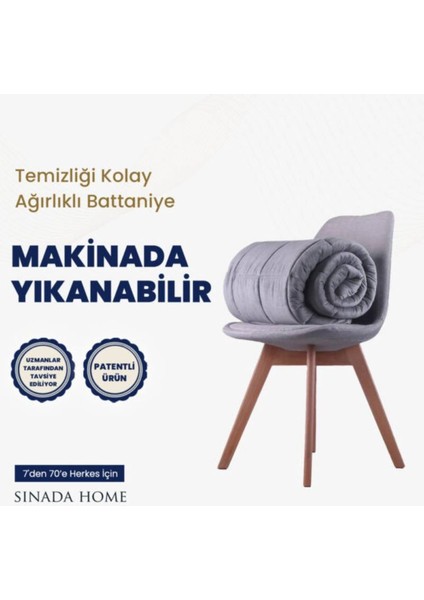 Ağırlıklı Battaniye Tek Kişilik Yorgan Karma Taşlı 8 kg 155X215 %100 Pamuk 4 Mevsim Kullanılabilir