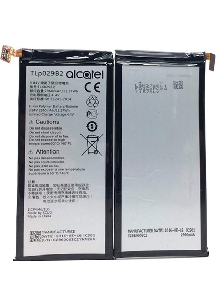 Vodafone Smart Ultra 6/7 OT-5095 Pil Batarya TLP029B2 2960 Mah