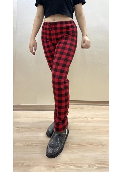 Kadın Lastikli Bel %100 Pamuklu Kurdeleli Desenli Pijama Altı fiyatları