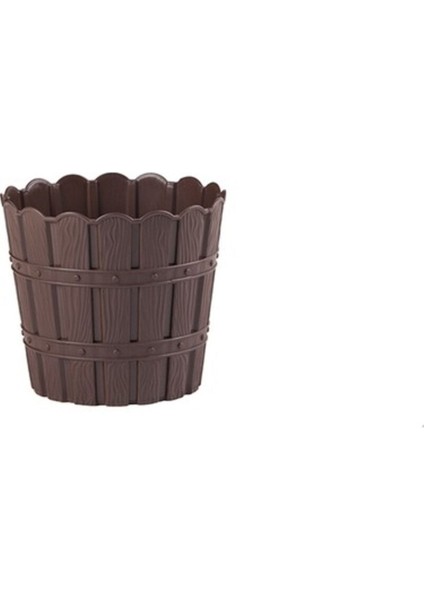 3 Adet 5 Lt Bronz Violet Bambu Dekoratif Saksı