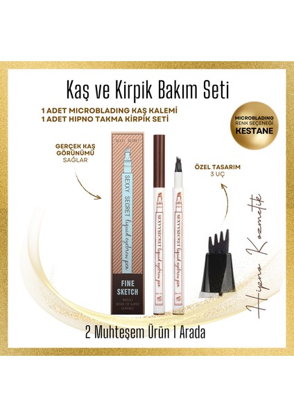 Fine Sketch Microblading Kaş Kalemi (Chesnut-Kestane)