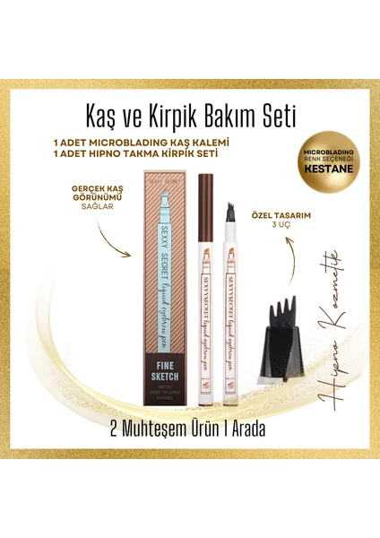 Hipno Cosmetic Fine Sketch Microblading Kaş Kalemi (Chesnut-Kestane)