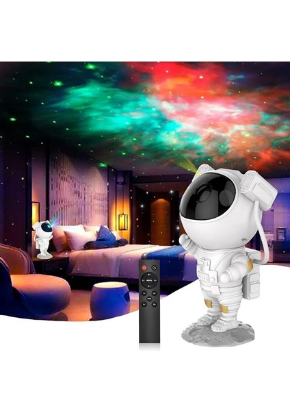 Astronot Projektör Led, Star Projector Night Lights Gece Lambası 8 Farklı Mod Nebula Işık